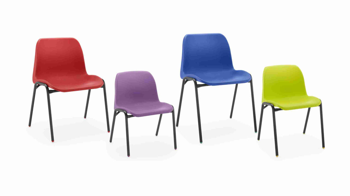 Colorful Affinity chairs with durable frames for schools.