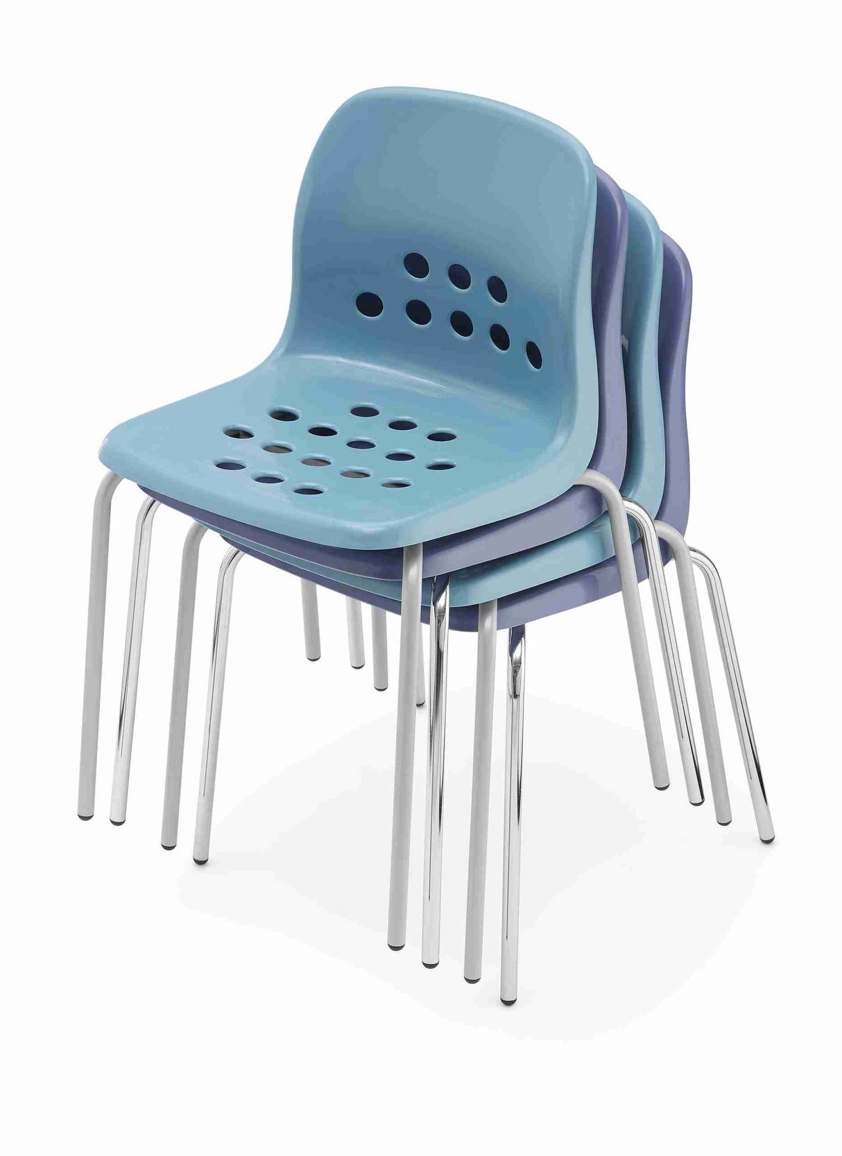 Apero 4 leg chair stackable design with ergonomic shell, ideal for cafés and breakout areas.