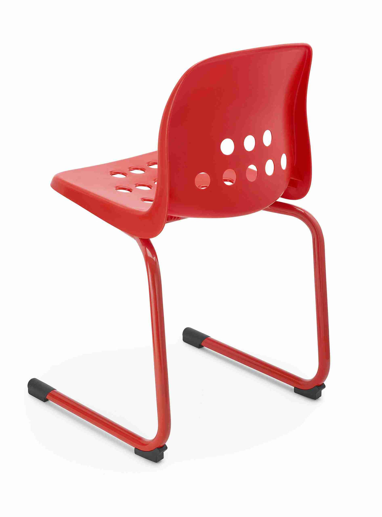 Red Apero cantilever chair with ergonomic design for cafés and bistros.