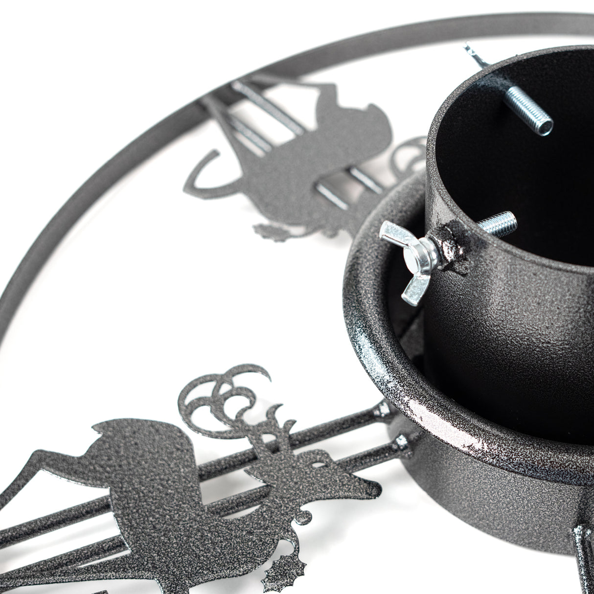 Decorative Reindeer Christmas Tree Stand | Made From Durable Steel (Grey)