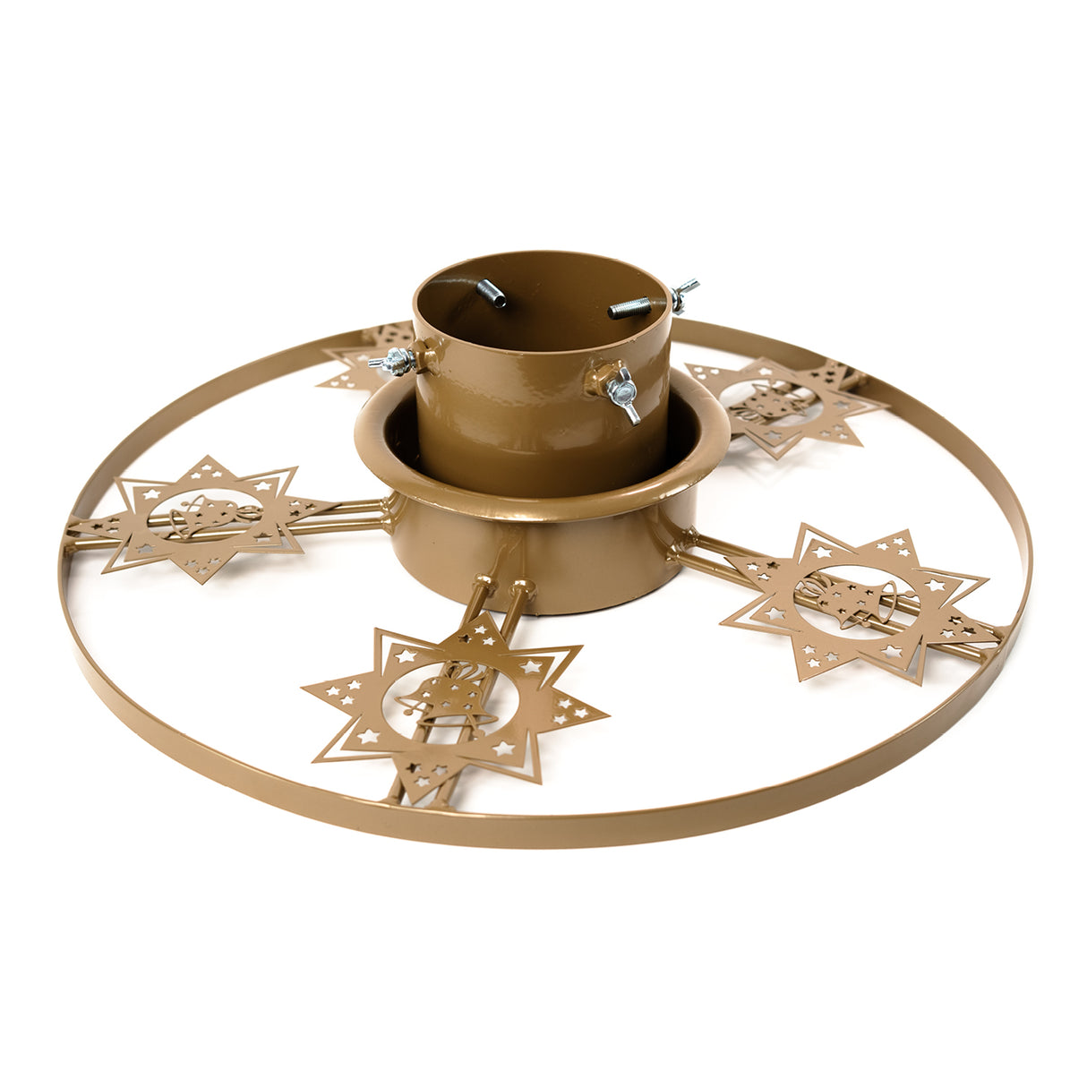 Decorative Star Christmas Tree Stand | Made From Durable Steel (Gold)