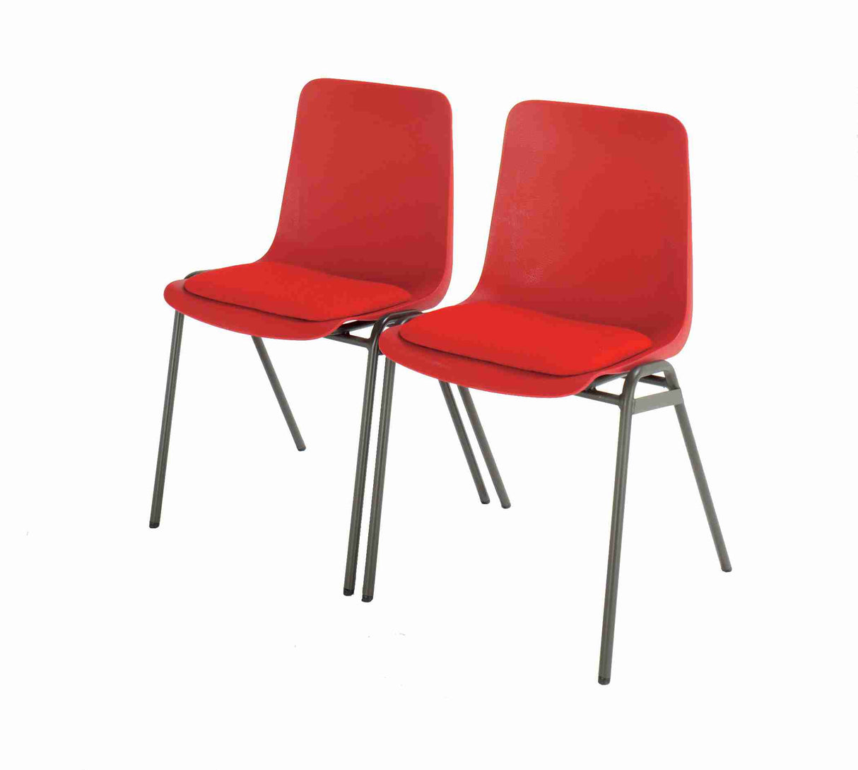Red MX70 Reinspire Classic Chairs with integrated steel frame back support.