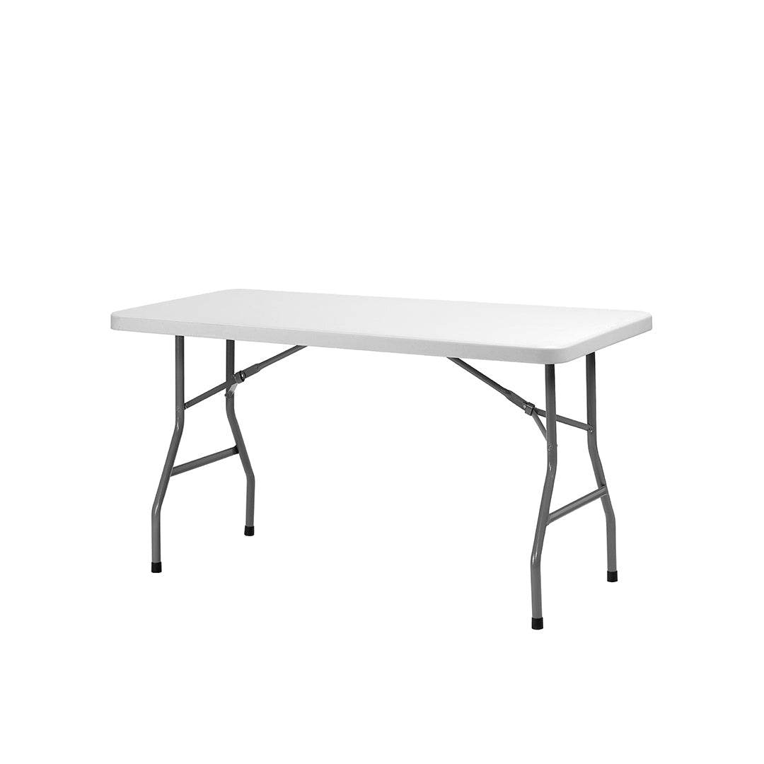 5ft solid rectangle polypropylene table with folding legs, bulk 10 pack, Newstorm.