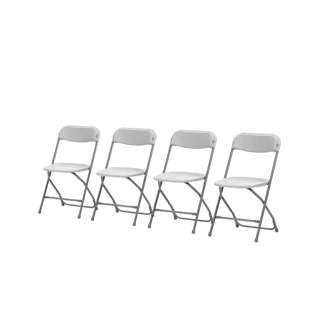 Bulk 10 pack of Newstorm polypropylene folding chairs with durable design, ideal for events and educational settings.