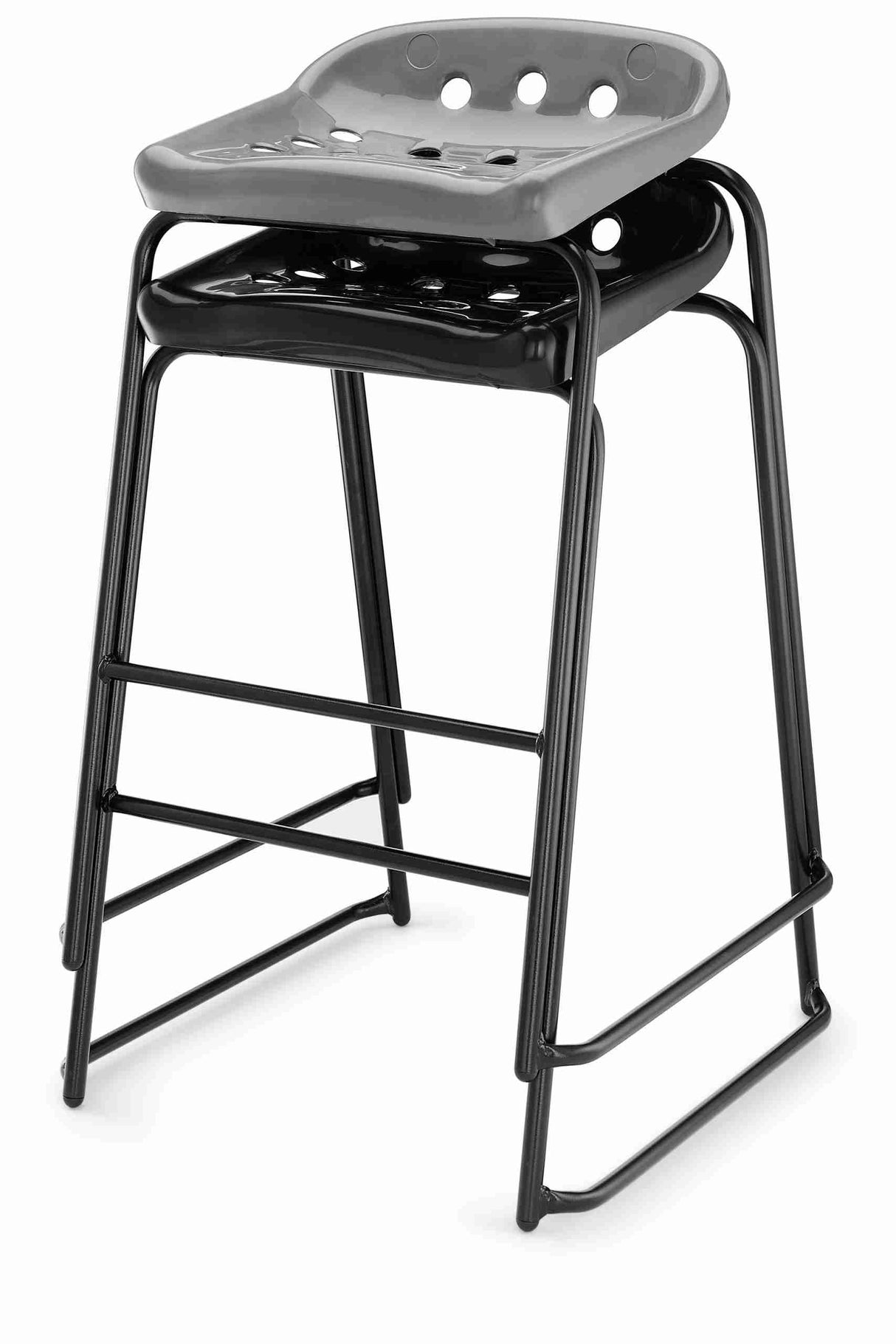 Modern Pepperpot Stool with bold lines and strong colors.