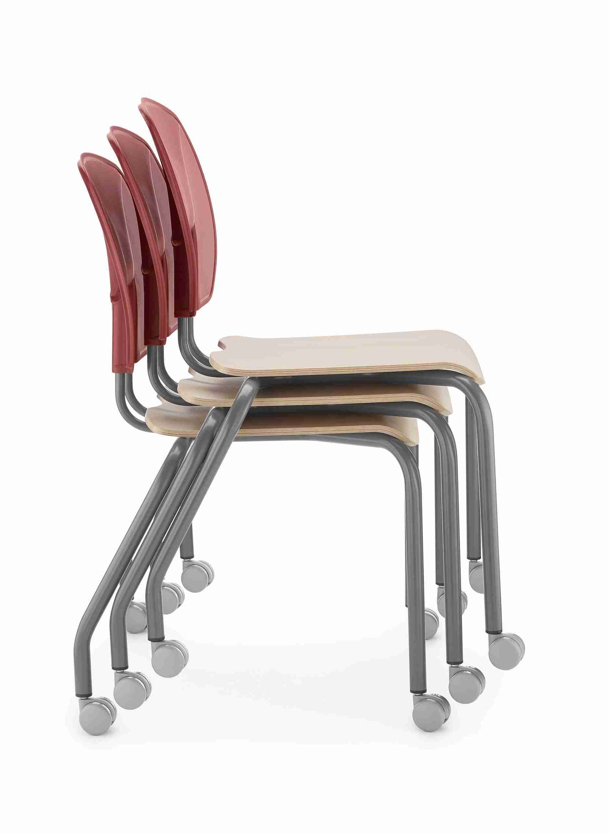 SE Motion Stacking Chair with castors and steel frame for flexible learning environments.
