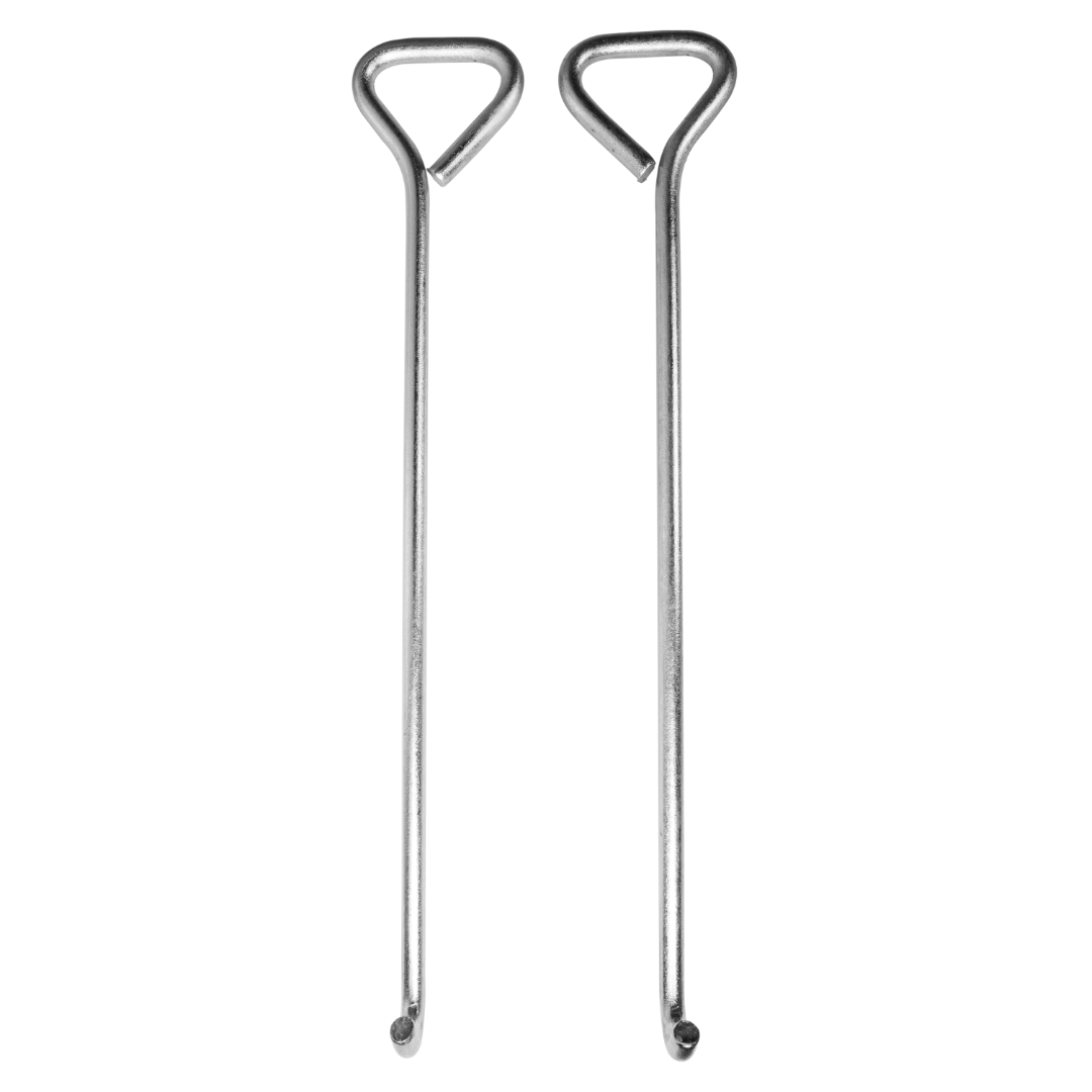 Zinc plated gully hook manhole lifting key, 24-inch length, designed for strong and comfortable lifting of heavy grates.