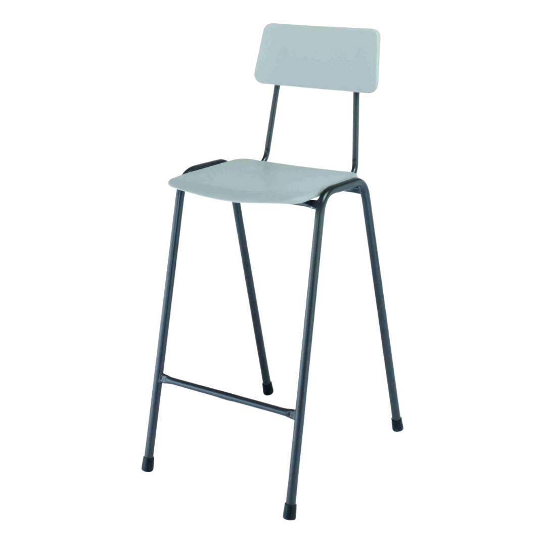 MX05 Stool Seat with polypropylene design and steel frame.