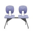 SE Beam Curve Seat System with two seats offering excellent postural support, ideal for public spaces.