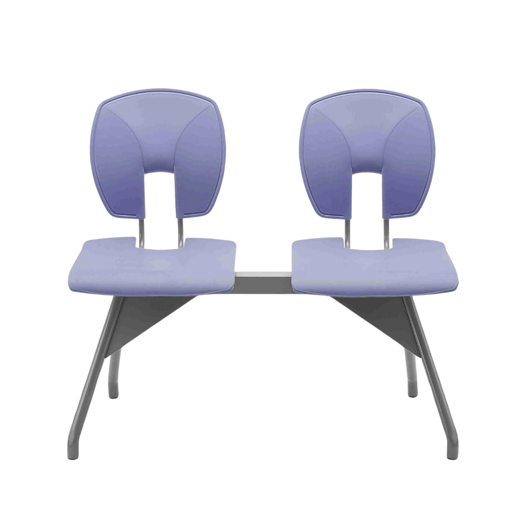 SE Beam Curve Seat System with two seats offering excellent postural support, ideal for public spaces.