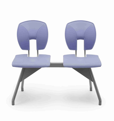 SE Beam Curve Seat System with two seats for public spaces, featuring curved backs for postural support.