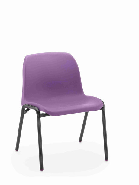 Purple Affinity chair with high-quality steel frame and polypropylene shell.