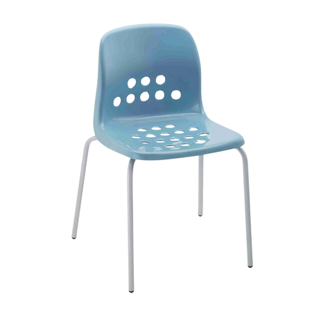 Apero 4 leg chair with ergonomic shell, ideal for cafés and bistros.