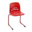 Red Apero cantilever chair with ergonomic design for cafes and breakout areas.