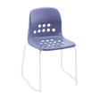 Apero skidbase Chair with purple seat and white frame.