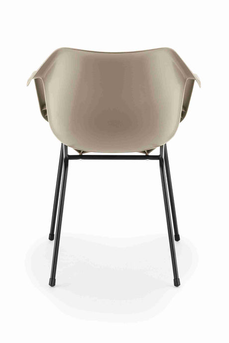 Hille Polyside Armchair with integrated arms, polypropylene design, and strong comfort features.