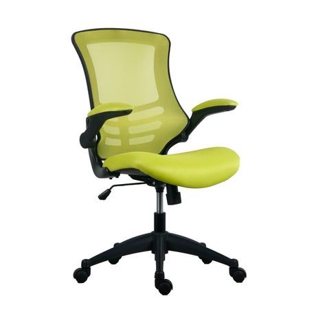 Marlos Mesh Back Office Chair with Folding Arms | Green