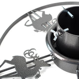 Decorative Reindeer Christmas Tree Stand | Made From Durable Steel (Grey)