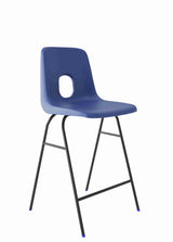Blue Series E Stool with durable steel frame and strengthening bar for stability.