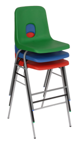 Series E Stool with durable steel frame and colorful design.