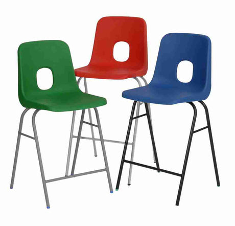 Colorful Series E Stool set with durable steel frames and strengthening bar.