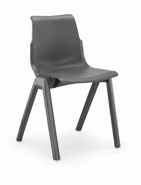 Ergostak Chair with ergonomic design and sleek black finish.