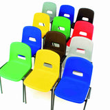 Reinspire GH20 School Chair in various colors, durable design for diverse age ranges.