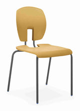 SE Curve Chair with ergonomic design and soft, rounded features in a mustard color with a durable 19mm steel frame.