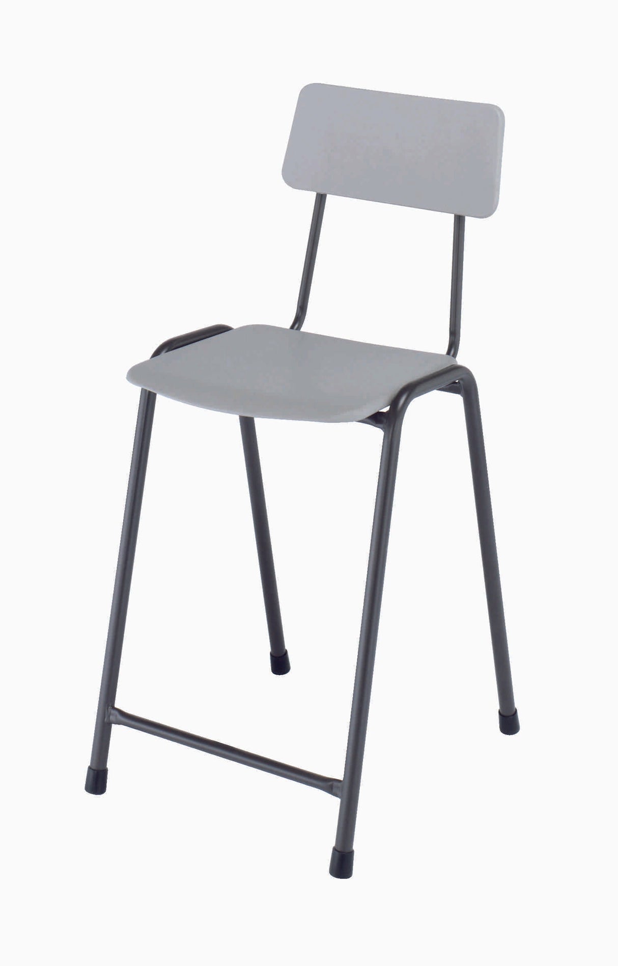 MX05 Stool Seat with polypropylene back and steel frame.