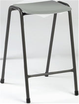 MX08 polypropylene stool with durable A-frame steel design.