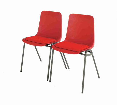 Red MX70 Reinspire Classic Chairs with integrated steel frame back support.