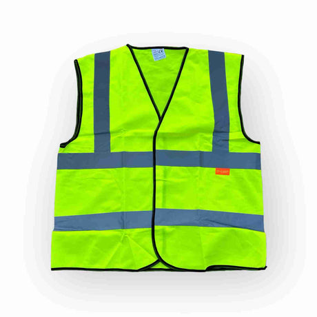 High visibility reflective vest for increased safety and visibility.