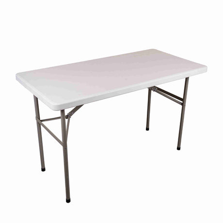 6ft Polypropylene Table with folding legs, durable and lightweight for events.