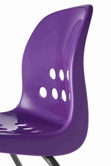 Purple Pepperpot chair with bold lines and durable frame.