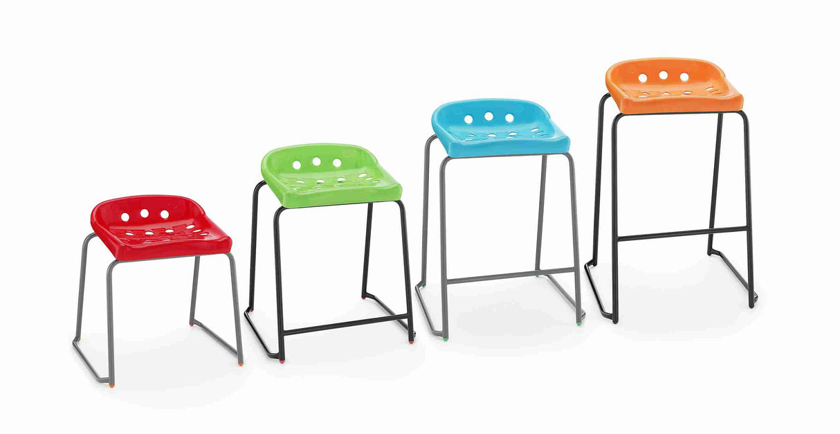 Colorful Pepperpot stools with bold design and increased comfort.