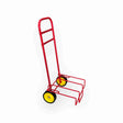 Red follow-on trolley with two yellow wheels, part of bundle offer including trolley bag and Hi Vis vest.