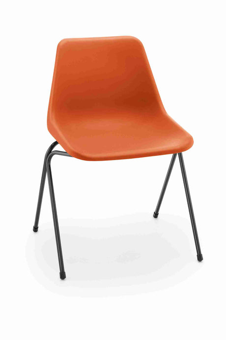 Hille Classics Polyside Chair with elegant frame in orange.