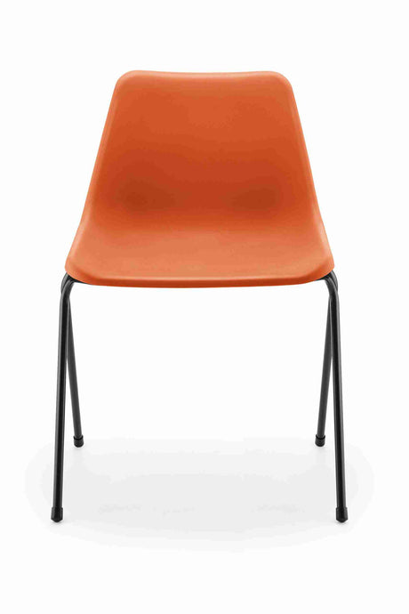 Hille Classics Polyside Chair with elegant frame in orange.