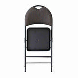 Newstorm Padded Fabric Black Folding Chair, set of 4, with padded seat and backrest, foldable for easy transport.