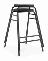 Hille Round Top stool in black, durable and available in various heights.