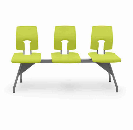 SE Beam Classic Seat System with three green seats, providing postural support.