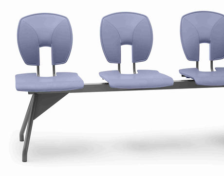 SE Beam Curve Seat System with three seats, offering supportive curved back design for public spaces.