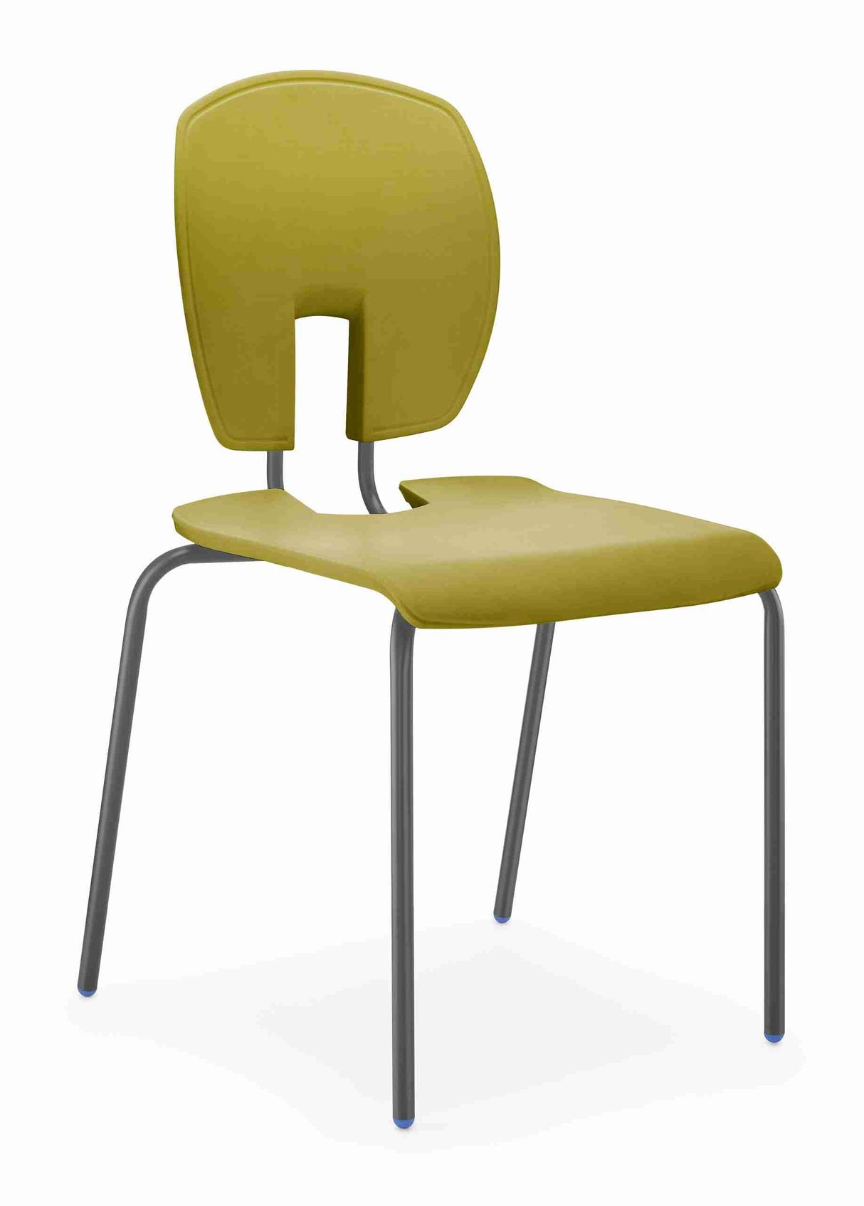 SE Curve Chair with ergonomic design and steel frame in green.