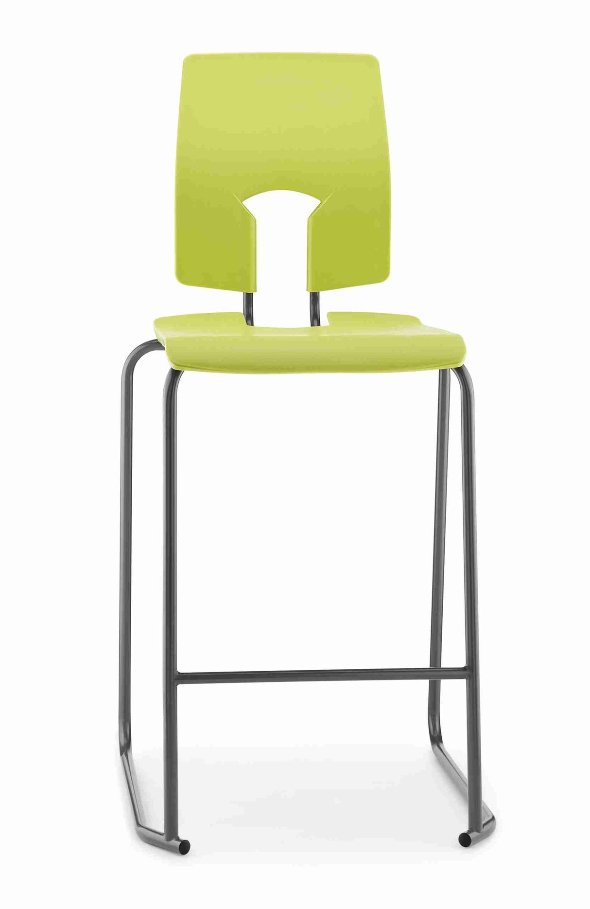 SE Classic Stool with ergonomic back support and comfort in vibrant lime green color.