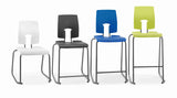SE Classic Stool available in various colors, featuring ergonomic design for comfort and stackability.