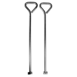 24" zinc-plated manhole lifting key pair for durability and leverage.