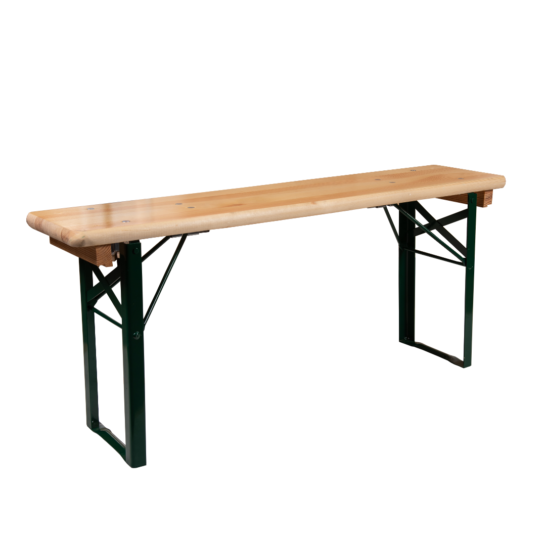 4ft Trestle Festival Table Set with folding locking legs made from sustainable pine.