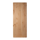 6ft Wide Trestle Table with pine wood tabletop and steel folding legs, suitable for indoor and outdoor use.