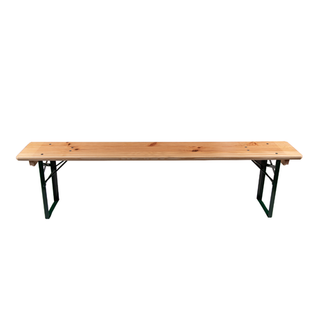 6ft narrow festival bench set with foldable, sturdy design for outdoor use.