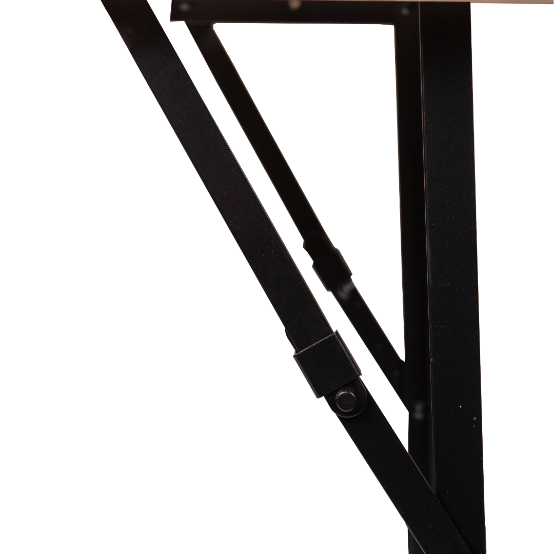 6ft canteen bench with folding metal leg support system.